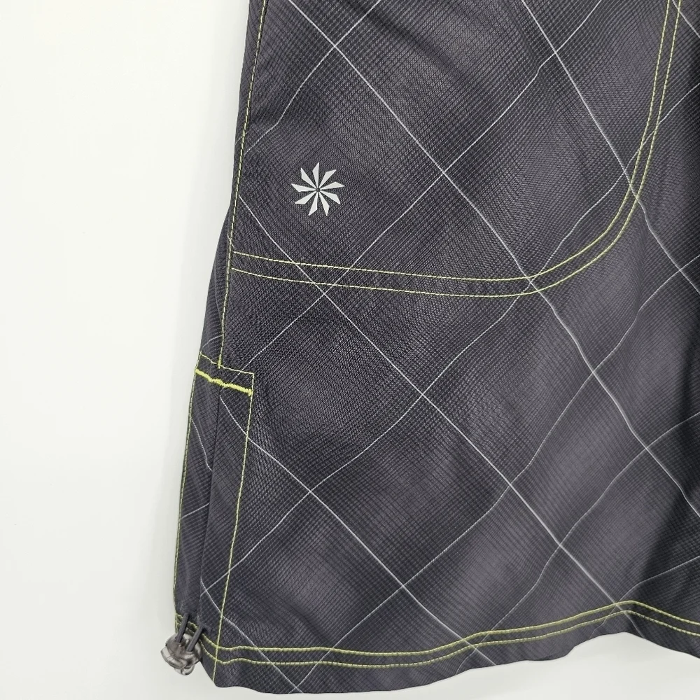 Athleta Women’s 12 Tulum Grey Plaid Active Quixk Dry Skort Style 214970 New